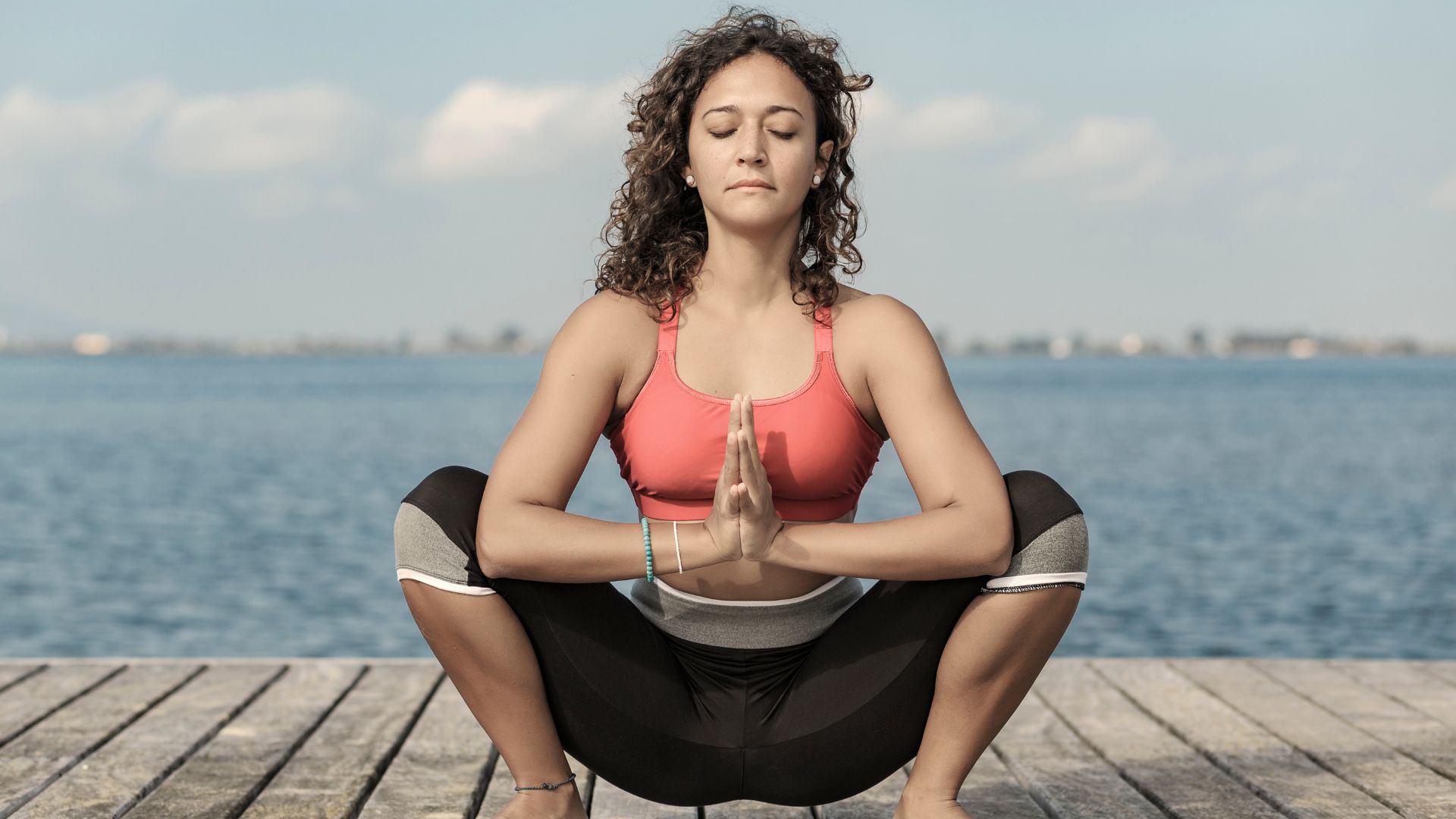 Yoga malasana or squat pose