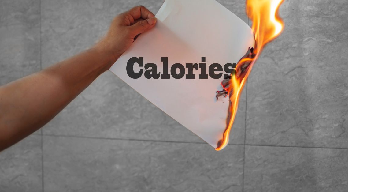 Burn calories text on paper